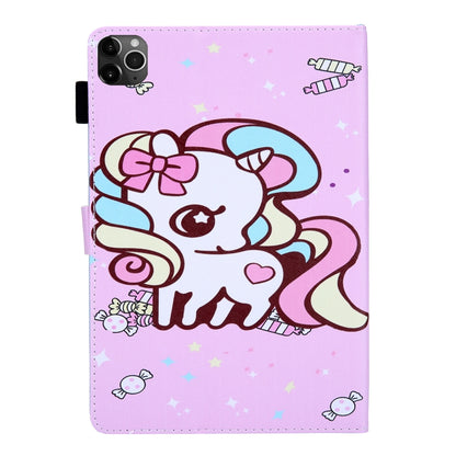 For iPad Pro 11 (2020) & (2018) Painted Pattern Tablet PC Protective Leather Case with Bracket & Card Slot & Photo Holder(Candy Unicorn) - iPad Pro 11 (2018) Cases by buy2fix | Online Shopping UK | buy2fix