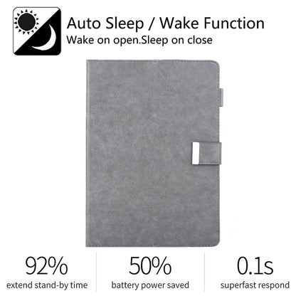 For iPad Pro 11 (2020) & (2018) Small Metal Button Magnetic Attraction Tablet PC Protective Leather Case with Deformable Bracket & Handle & Card Slots & Pen Slot & Sleep / Wake-up Function(Gray) - iPad Pro 11 (2018) Cases by buy2fix | Online Shopping UK | buy2fix