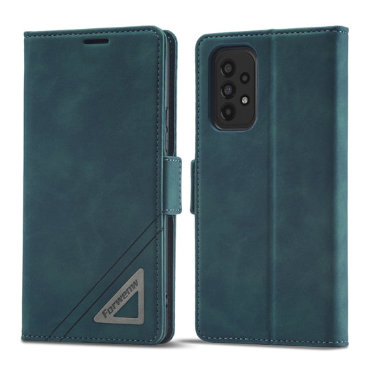 For Samsung Galaxy A23 / F23 / M23 Forwenw Dual-side Buckle Leather Phone Case(Dark Cyan)