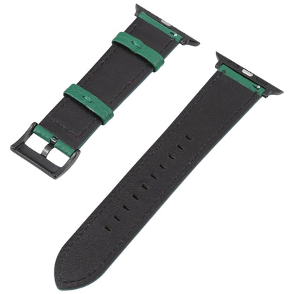 Litchi Texture Leather Watch Band For Apple Watch Ultra 49mm&Watch Ultra 2 49mm / Series 9&8&7 45mm / SE 3&SE 2&6&SE&5&4 44mm / 3&2&1 42mm(Dark Brown) by buy2fix