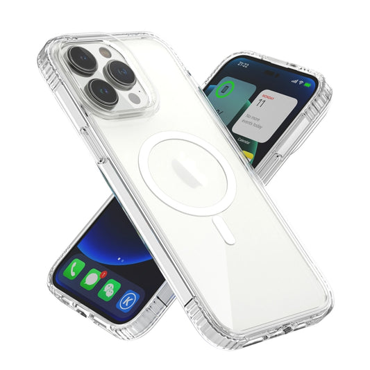 For iPhone 14 Pro Max MagSafe Magnetic Phone Case(Transparent) - iPhone 14 Pro Max Cases by buy2fix | Online Shopping UK | buy2fix