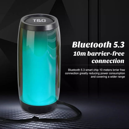 T&G TG335 1800mAh Portable Color LED Wireless Bluetooth Speaker(Red) - Desktop Speaker by T&G | Online Shopping UK | buy2fix