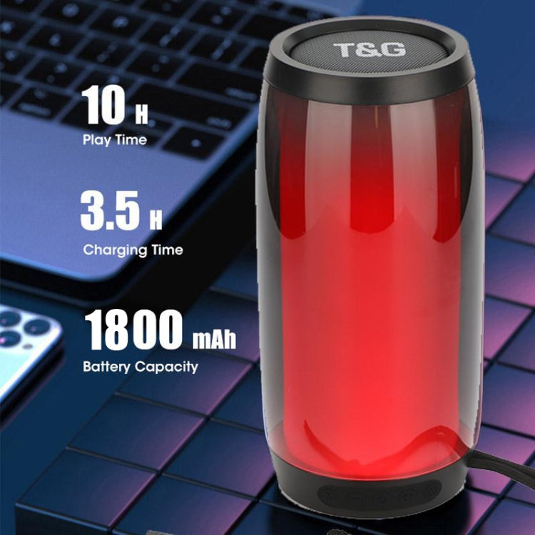 T&G TG335 1800mAh Portable Color LED Wireless Bluetooth Speaker(Blue) - Desktop Speaker by T&G | Online Shopping UK | buy2fix