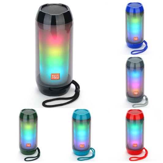 T&G TG643 Portable LED Light Waterproof Subwoofer Wireless Bluetooth Speaker(Grey) - Waterproof Speaker by T&G | Online Shopping UK | buy2fix