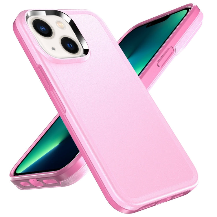 For iPhone 14 Plus Double Solid Color Armor Phone Case (Pink) - iPhone 14 Plus Cases by buy2fix | Online Shopping UK | buy2fix