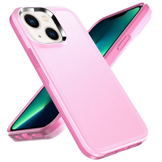 For iPhone 14 Plus Double Solid Color Armor Phone Case (Pink) - iPhone 14 Plus Cases by buy2fix | Online Shopping UK | buy2fix