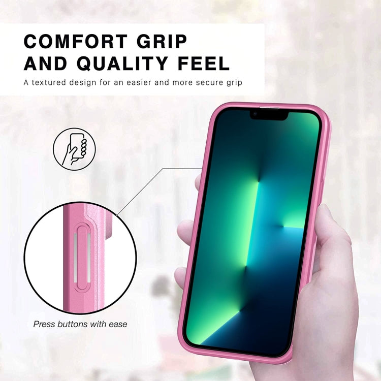 For iPhone 14 Plus Double Solid Color Armor Phone Case (Pink) - iPhone 14 Plus Cases by buy2fix | Online Shopping UK | buy2fix