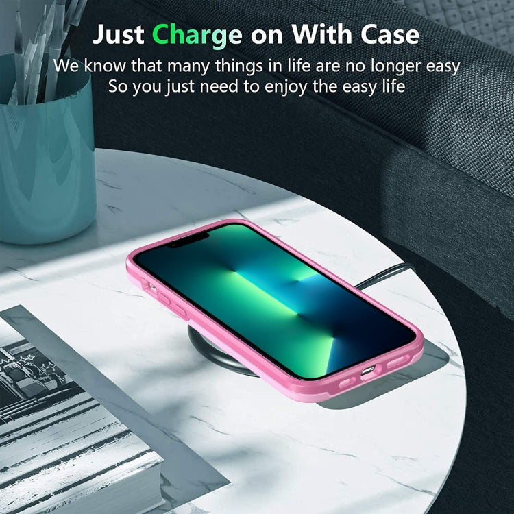 For iPhone 14 Plus Double Solid Color Armor Phone Case (Pink) - iPhone 14 Plus Cases by buy2fix | Online Shopping UK | buy2fix