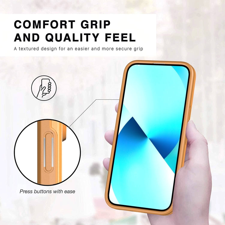 For iPhone 13 Pro Double Solid Color Armor Phone Case (Orange) by buy2fix