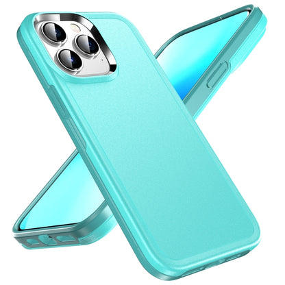 For iPhone 13 Pro Double Solid Color Armor Phone Case (Lake Blue) by buy2fix