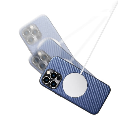 For iPhone 13 Carbon Fiber Texture MagSafe Magnetic Phone Case(Black) by buy2fix