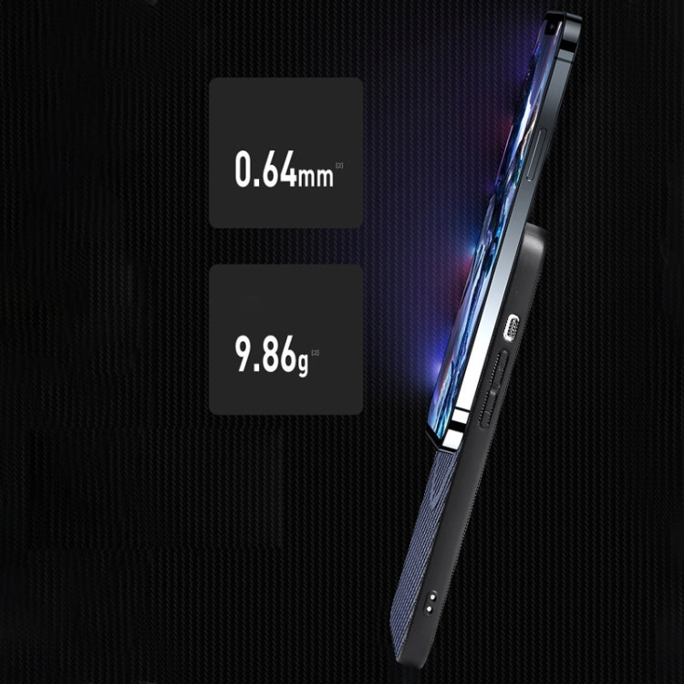 For iPhone 12 Pro Carbon Fiber Texture MagSafe Magnetic Phone Case(Blue) by buy2fix