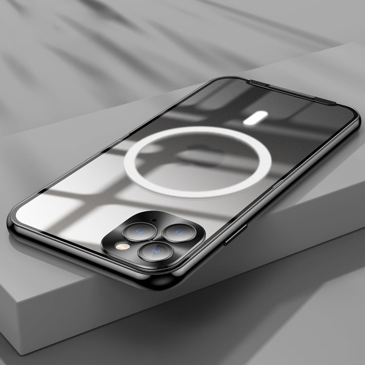 For iPhone 11 Pro MagSafe Frosted Metal Phone Case (Black) by buy2fix