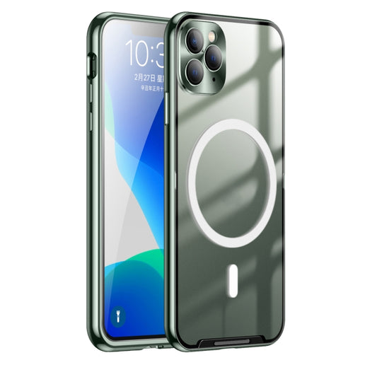 For iPhone 11 Pro MagSafe Frosted Metal Phone Case (Green) - iPhone 11 Pro Cases by buy2fix | Online Shopping UK | buy2fix