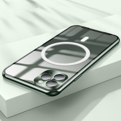For iPhone 11 Pro MagSafe Frosted Metal Phone Case (Green) - iPhone 11 Pro Cases by buy2fix | Online Shopping UK | buy2fix