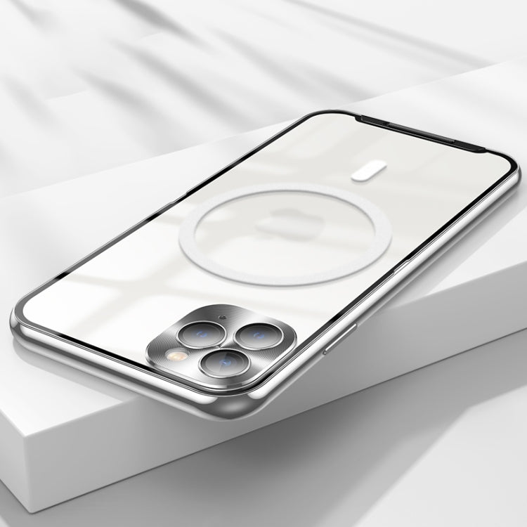 For iPhone 11 Pro MagSafe Frosted Metal Phone Case (Silver) by buy2fix