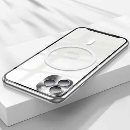 For iPhone 11 Pro MagSafe Frosted Metal Phone Case (Silver) by buy2fix