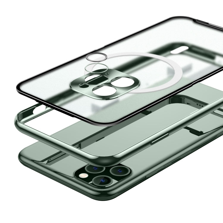 For iPhone 11 Pro MagSafe Frosted Metal Phone Case (Silver) by buy2fix