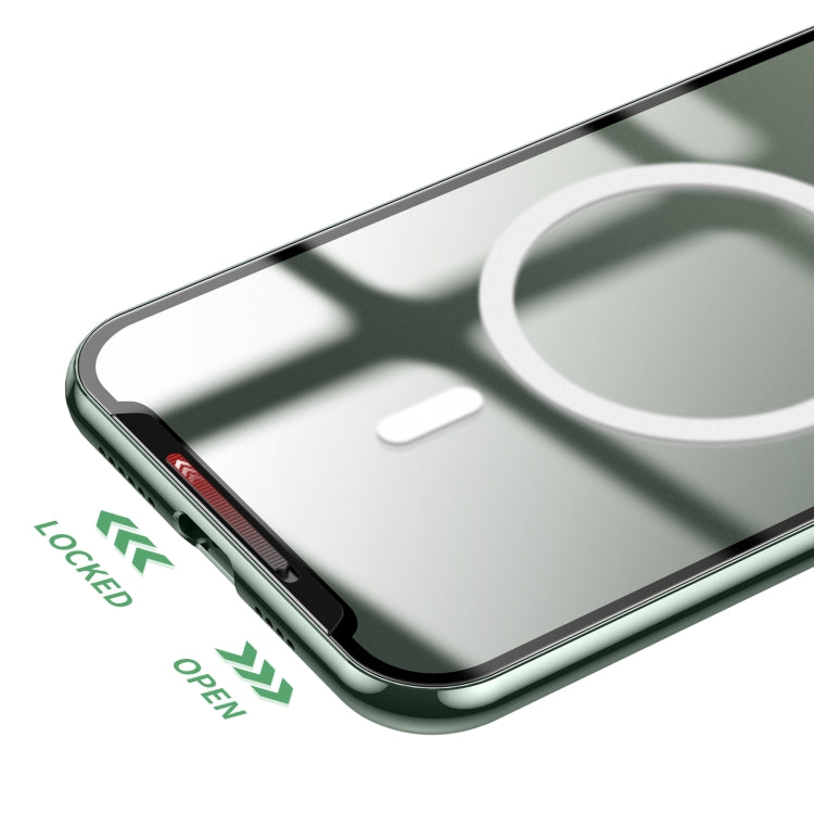 For iPhone 11 Pro MagSafe Frosted Metal Phone Case (Green) - iPhone 11 Pro Cases by buy2fix | Online Shopping UK | buy2fix
