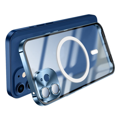 For iPhone 12 MagSafe Frosted Metal Phone Case(Black) by buy2fix