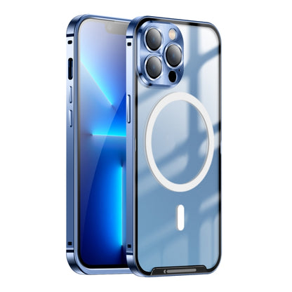 For iPhone 13 Pro MagSafe Frosted Metal Phone Case (Blue) - iPhone 13 Pro Cases by buy2fix | Online Shopping UK | buy2fix