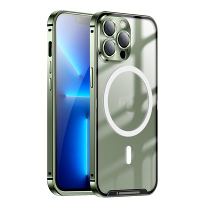 For iPhone 13 Pro MagSafe Frosted Metal Phone Case (Green) - iPhone 13 Pro Cases by buy2fix | Online Shopping UK | buy2fix