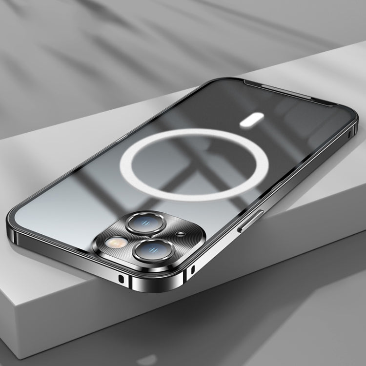 For iPhone 14 MagSafe Frosted Metal Phone Case (Black) by buy2fix