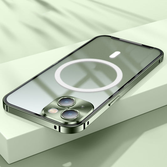 For iPhone 14 MagSafe Frosted Metal Phone Case (Purple) by buy2fix