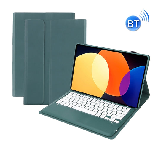 A0N4 Detachable Sheep Pattern TPU Bluetooth Keyboard Tablet Leather Case For Xiaomi Pad 5 Pro 12.4(Dark Green) by buy2fix