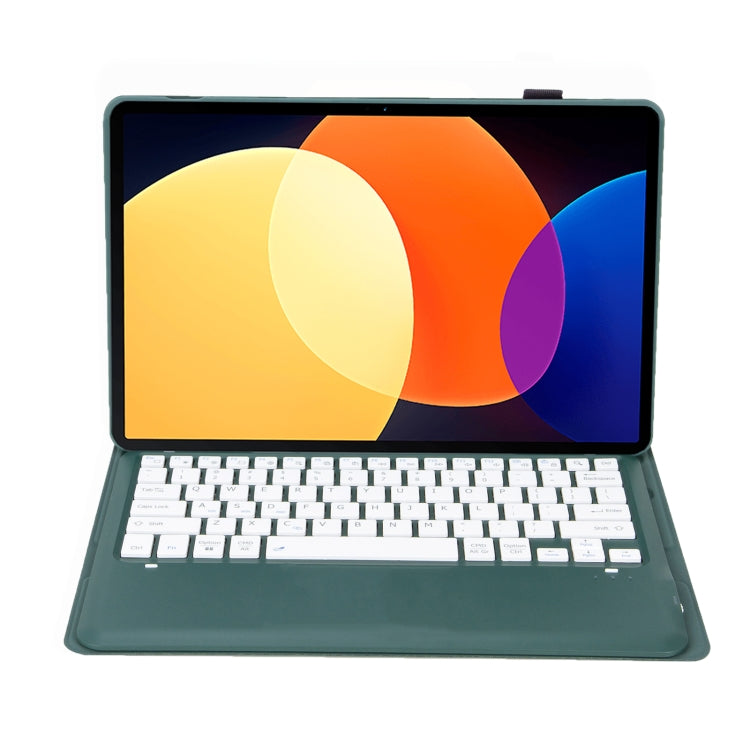 A0N4 Detachable Sheep Pattern TPU Bluetooth Keyboard Tablet Leather Case For Xiaomi Pad 5 Pro 12.4(Dark Green) by buy2fix