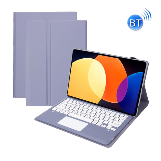 A0N4-A Detachable Sheep Pattern TPU Bluetooth Keyboard Tablet Leather Case with Touchpad For Xiaomi Pad 5 Pro 12.4(Purple) by buy2fix