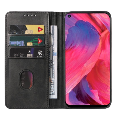 For OPPO A74 5G Magnetic Closure Leather Phone Case(Black) by buy2fix