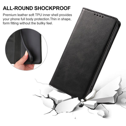 For OPPO A74 5G Magnetic Closure Leather Phone Case(Black) by buy2fix