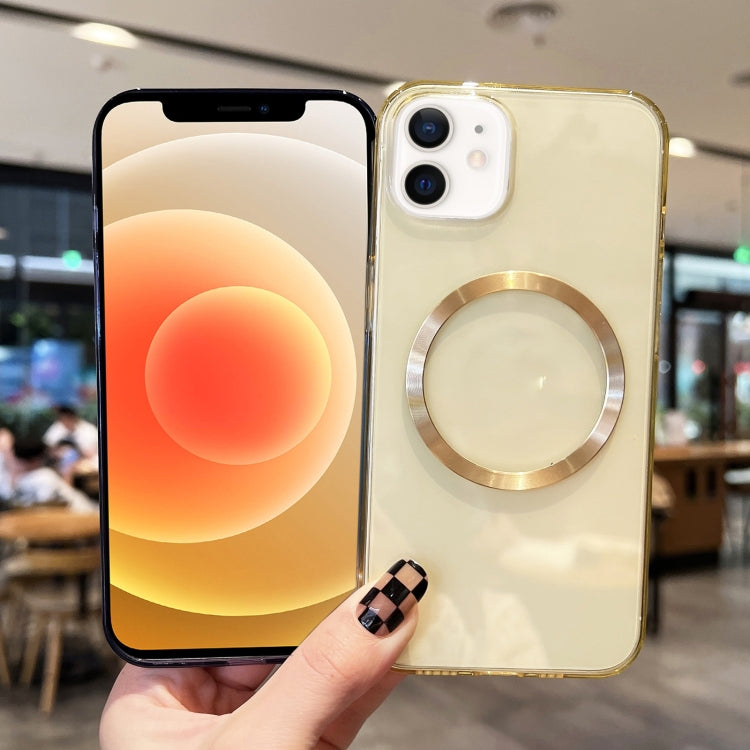 For iPhone 12 CD Texture MagSafe TPU Phone Case(Transparent) by buy2fix