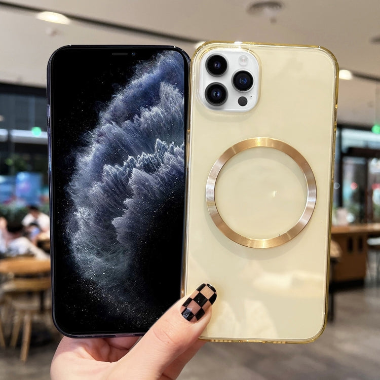 For iPhone 11 Pro Max CD Texture MagSafe TPU Phone Case (Transparent Green) by buy2fix