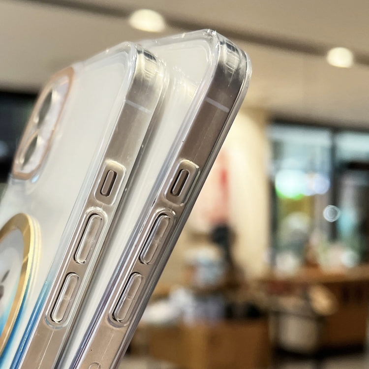 For iPhone 12 Marble MagSafe Clear Phone Case(Red) by buy2fix