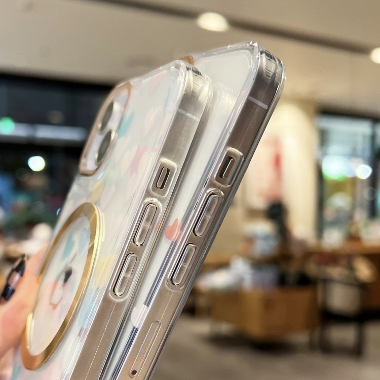 For iPhone 12 Love Heart MagSafe Phone Case(Pink Red) by buy2fix