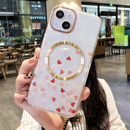 For iPhone 11 Love Heart MagSafe Phone Case (Pink Red) by buy2fix