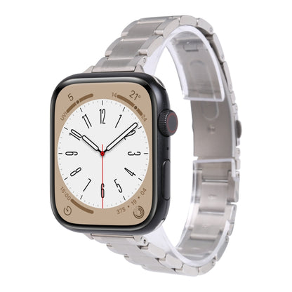 Three Beads Metal Watch Band For Apple Watch Ultra 49mm&Watch Ultra 2 49mm / Series 9&8&7 45mm / SE 3&SE 2&6&SE&5&4 44mm / 3&2&1 42mm(Silver) by buy2fix