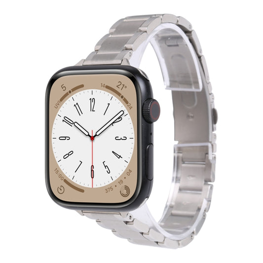 Three Beads Metal Watch Band For Apple Watch Ultra 49mm&Watch Ultra 2 49mm / Series 9&8&7 45mm / SE 3&SE 2&6&SE&5&4 44mm / 3&2&1 42mm(Silver) by buy2fix