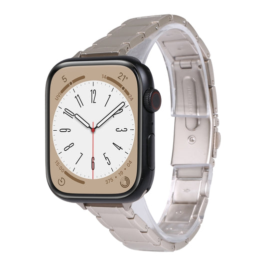 Three Beads Metal Watch Band For Apple Watch Ultra 49mm&Watch Ultra 2 49mm / Series 9&8&7 45mm / SE 3&SE 2&6&SE&5&4 44mm / 3&2&1 42mm(Starlight) by buy2fix