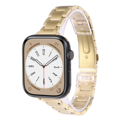 Three Beads Metal Watch Band For Apple Watch Ultra 49mm&Watch Ultra 2 49mm / Series 9&8&7 45mm / SE 3&SE 2&6&SE&5&4 44mm / 3&2&1 42mm(Gold) by buy2fix