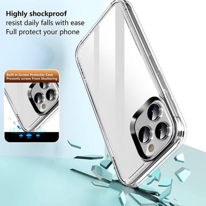 For iPhone 14 Plus Transparent Armor Phone Case (Green) - iPhone 14 Plus Cases by buy2fix | Online Shopping UK | buy2fix