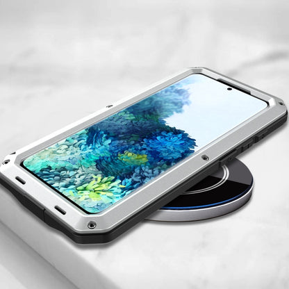 For Galaxy S20 Shockproof Life Waterproof Silicone + Zinc Alloy Protective Case(Silver) - Galaxy Phone Cases by buy2fix | Online Shopping UK | buy2fix