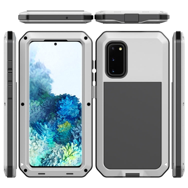 For Galaxy S20 Shockproof Life Waterproof Silicone + Zinc Alloy Protective Case(Silver) - Galaxy Phone Cases by buy2fix | Online Shopping UK | buy2fix