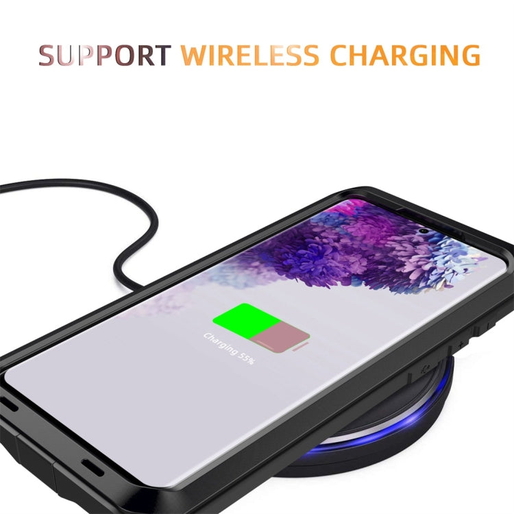 For Galaxy S20+ Shockproof Life Waterproof Silicone + Zinc Alloy Protective Case(Black) - Galaxy Phone Cases by buy2fix | Online Shopping UK | buy2fix