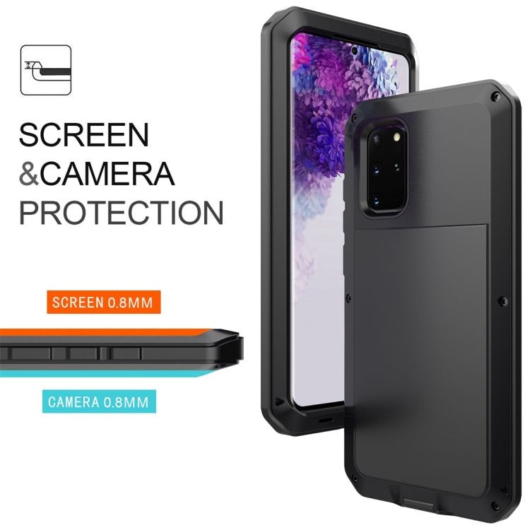 For Galaxy S20+ Shockproof Life Waterproof Silicone + Zinc Alloy Protective Case(Black) - Galaxy Phone Cases by buy2fix | Online Shopping UK | buy2fix