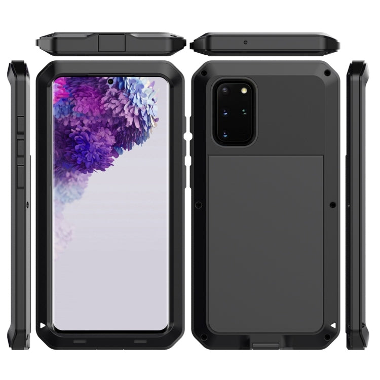 For Galaxy S20+ Shockproof Life Waterproof Silicone + Zinc Alloy Protective Case(Black) - Galaxy Phone Cases by buy2fix | Online Shopping UK | buy2fix