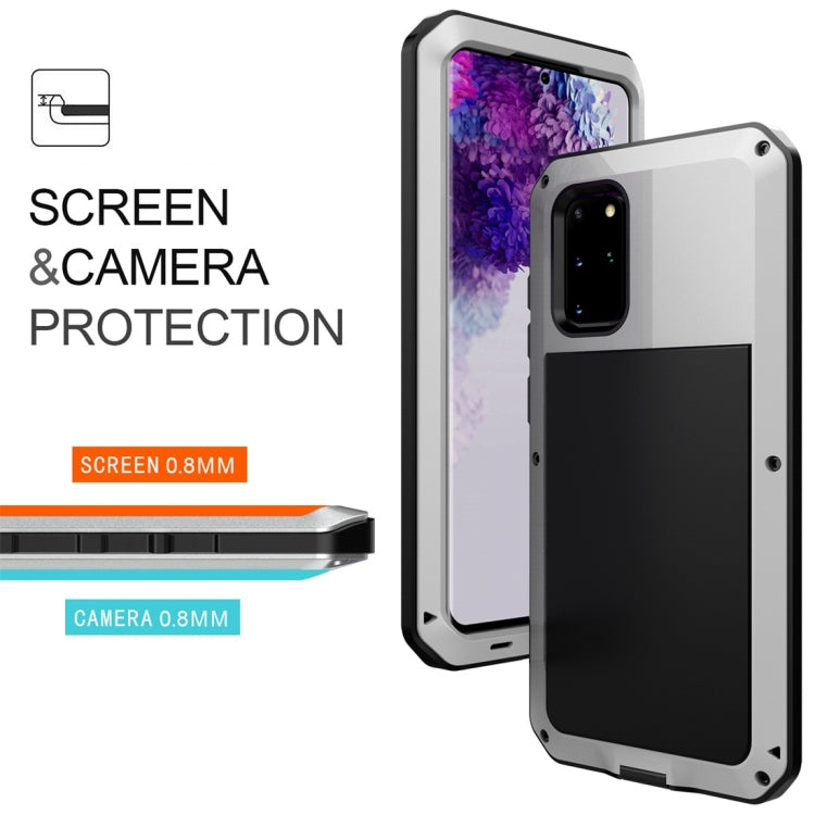 For Galaxy S20+ Shockproof Life Waterproof Silicone + Zinc Alloy Protective Case(Silver) - Galaxy Phone Cases by buy2fix | Online Shopping UK | buy2fix