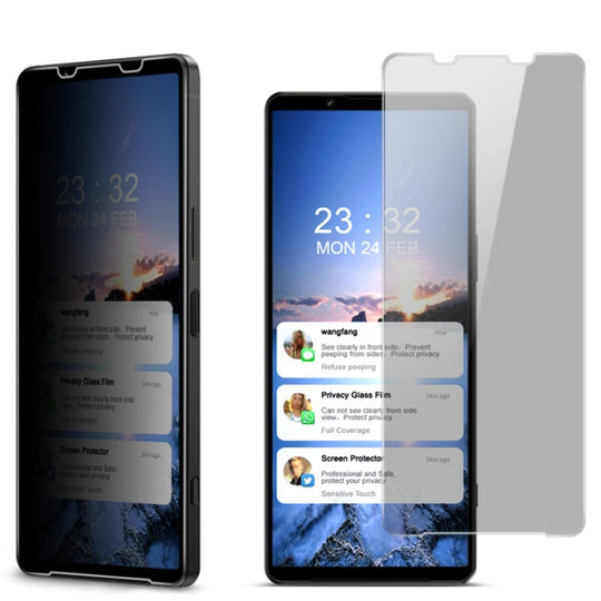 imak HD Anti-spy Tempered Glass Protective Film For Sony Xperia 1 IV / 1 III
